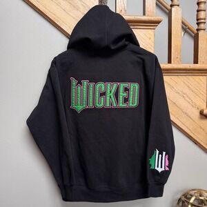 NWT Wicked Women's Embroidered Full Zip Hoodie Sweatshirt Black M‎ Style 6QSJ001